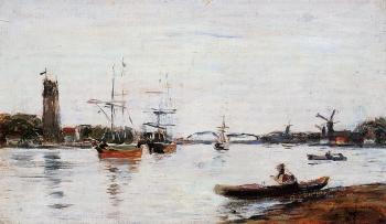 尤金 佈丹 La Meuse at Dordrecht 尤金 佈丹 La Meuse at Dordrecht
